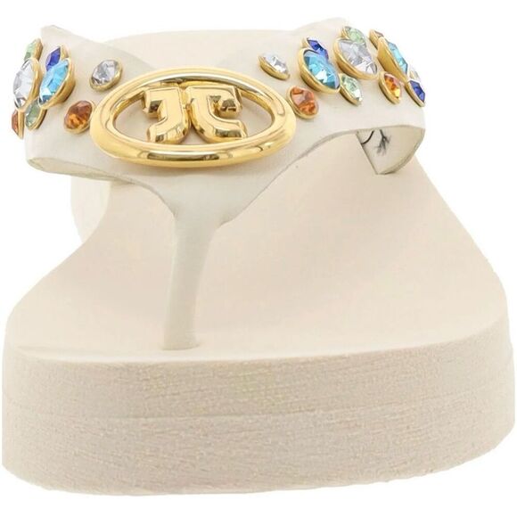 Jeffrey Campbell Iconics Womens Slip On Platform Flip Flop Sandals White Size 8 - Picture 2 of 12